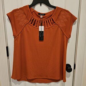 NWT Size Large Cable & Gauge Dress Shirt GoldFlame Color Style CSTP03875M